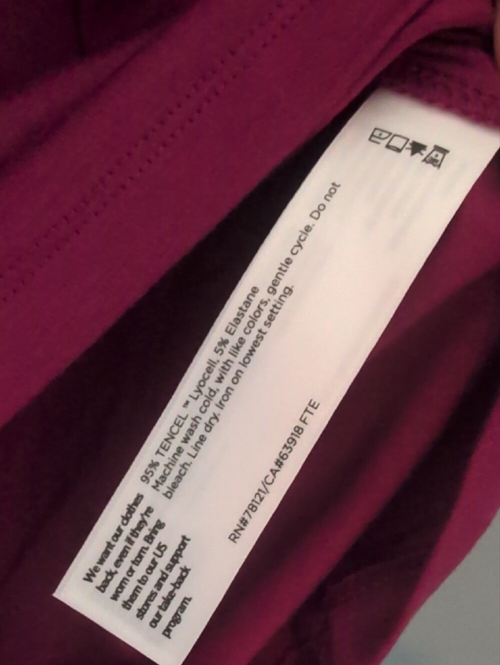Eileen Fisher Short-Sleeve Crewneck Tee - Raspberry - Picture 3 of 3